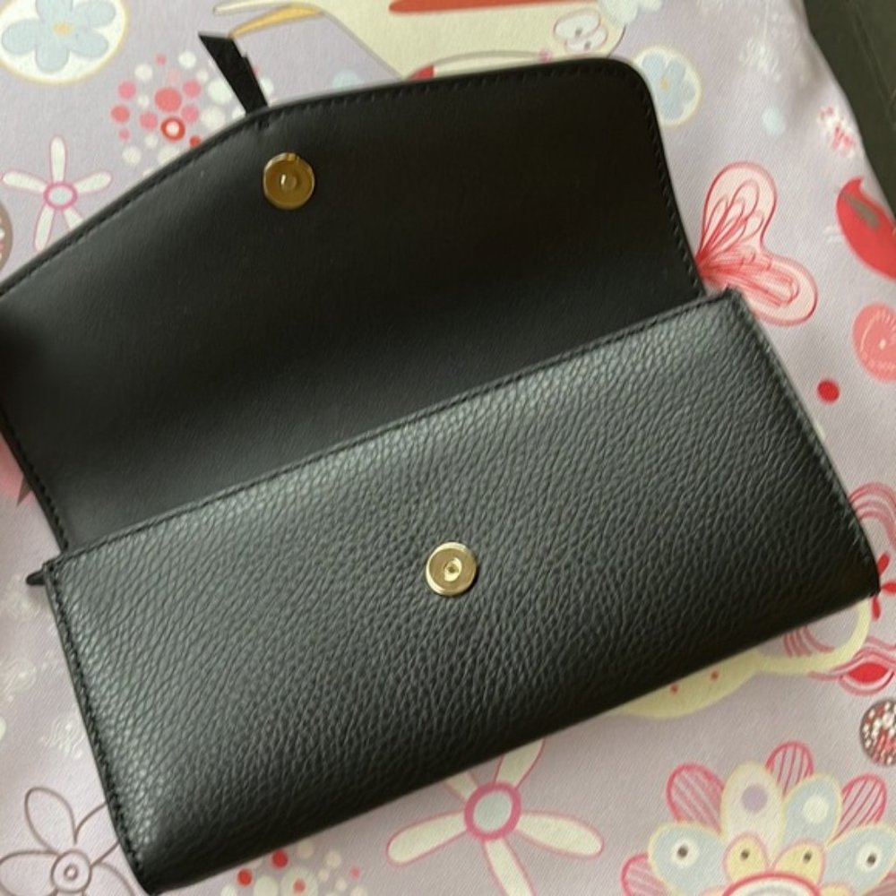 Kate Spade Marti Large Slim Flap Wallet Black - Picture 12 of 14